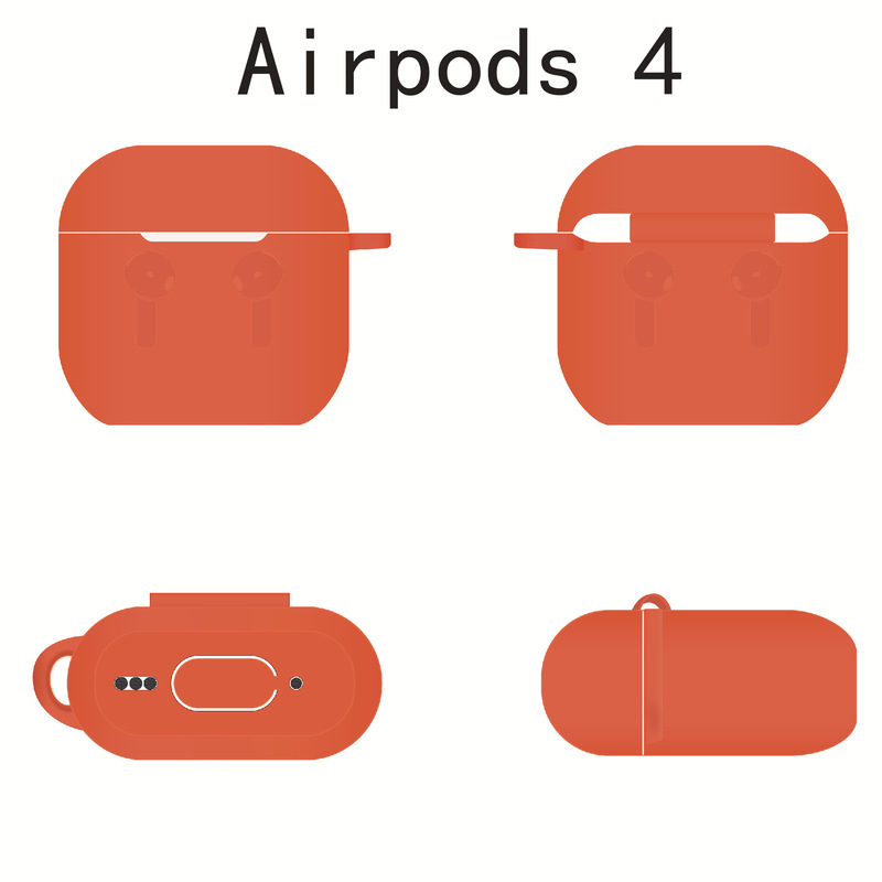 Suitable for Apple AirPods 4 2024 New Bluetooth Headset Silicone Protective Cover Anti-Fall Cosmetics Bag Thick Style Suitable for Apple AirPods 4 2024 New Bluetooth Headset Silicone Protective Cover Anti-Fall Cosmetics Bag Thick Style