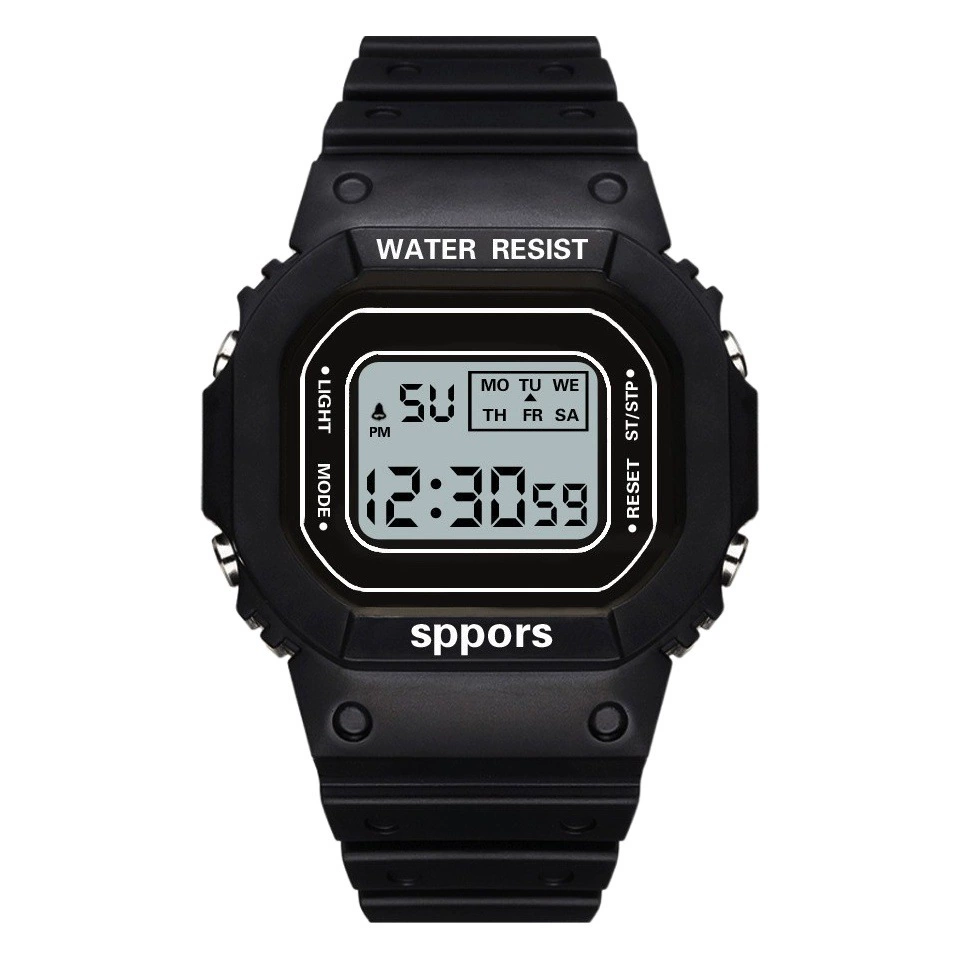 Оптовая Продажа с фабрики квадратные маленькие квадратные зеленые электронные часы Matcha для мальчиков и девочек, студенты и дети, светящиеся водонепроницаемые спортивные электронные часы