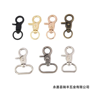 服饰箱包五金锌合金狗扣钩扣鱼嘴扣宠物电镀勾扣织带五金箱包挂扣