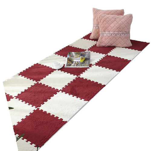 Fuzzy Plush Rugs Living Room Bedroom Home Use Children's Crawling Mat EVE Foam Flooring Balcony Zabuton Mat