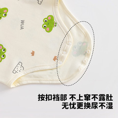 WUAWUA嬰兒秋季包屁衣寶寶圓領純棉卡通爬服長袖防風小孩哈衣批發