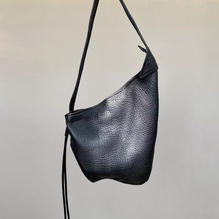 정품 가죽 품질 가방 Niujiao 틈새 게으른 HOBO 만두 언더암 가방 부드러운 가죽 토트 어깨 크로스 바디 가방