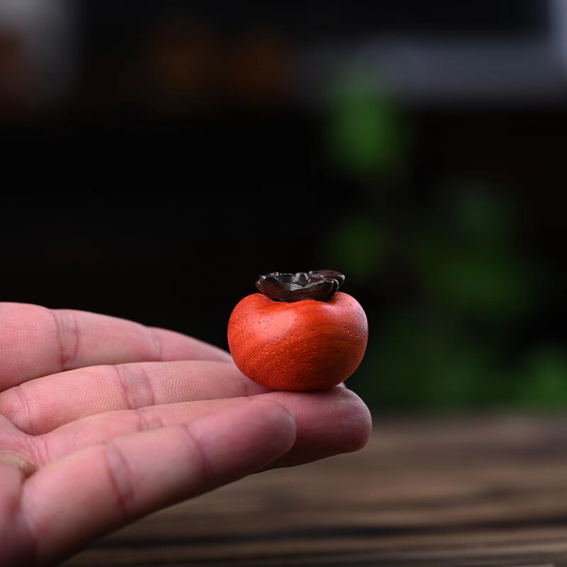 木雕果蔬小摆件木质山竹可爱实木木头水果治愈系礼物桌面装饰摆设|undefined