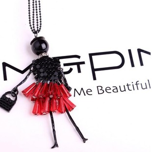 Japanese and Korean Style Sweater Chain Crystal Jewelry Piece Long Girl Necklace Jewelry Pendant Body Chain Neck Necklace