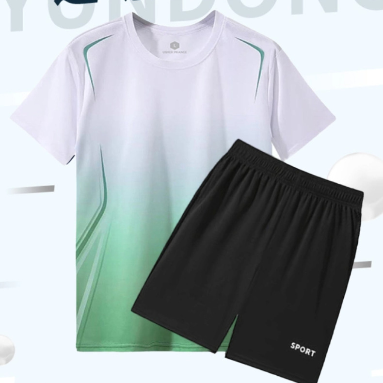 Trajes deportivos para correr ropa de fitness para hombres y mujeres entrenamiento de bicicleta ropa de carrera matutina primavera y verano hielo secado rápido camiseta image 11