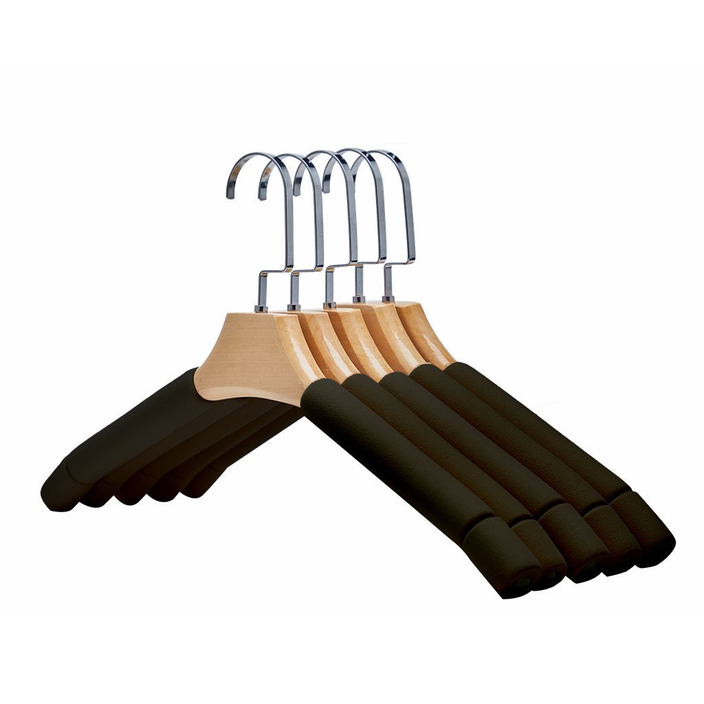 Esponja percha sin costuras esquina anti-hombro colgante de madera suéter abrigo no abultado ropa de armario soporte ropa de hogar percha ropa de apoyo