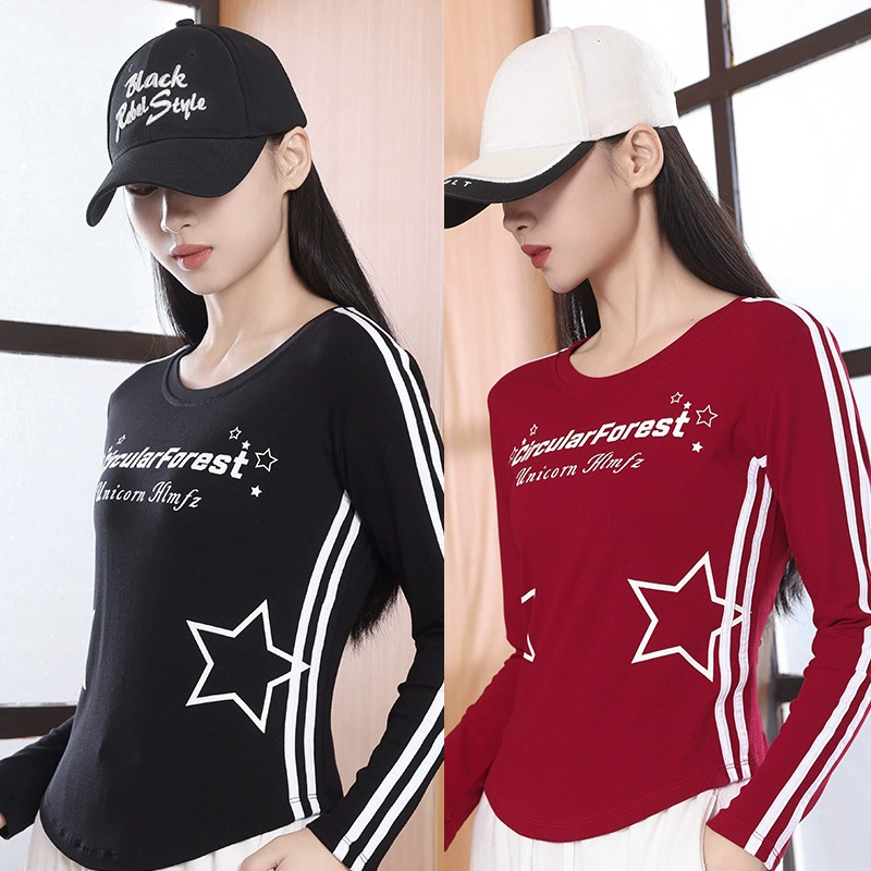 Осенний и зимний новый круглый воротник с длинными рукавами подмышками