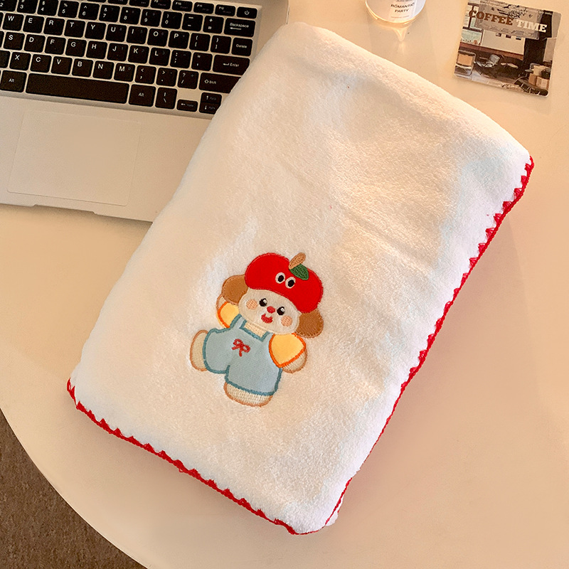 Linda toalla de baño de oso para mujer, absorción de agua, secado rápido, baño en casa, toalla para el hogar, toallita para el cabello para adultos, sombrero de tres piezas para el cabello seco