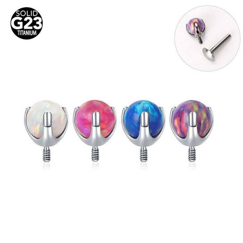 Pointed titanium steel lip stud product view