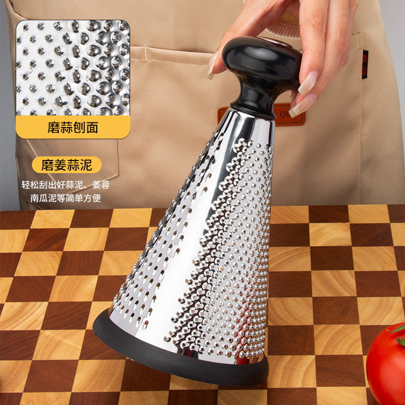 ステンレス鋼円錐おろし器 7inch グレーター キッチンツール チーズチーズグラインダー ガーリックグラインダー 多機能おろし器|undefined