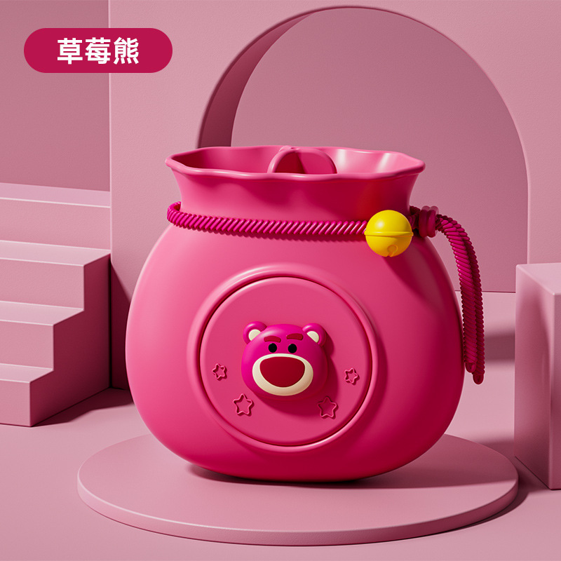 新しいいちご熊シリコン湯たんぽミニかわいいアニメ注水防爆携帯食品級カイロ卸売り|undefined