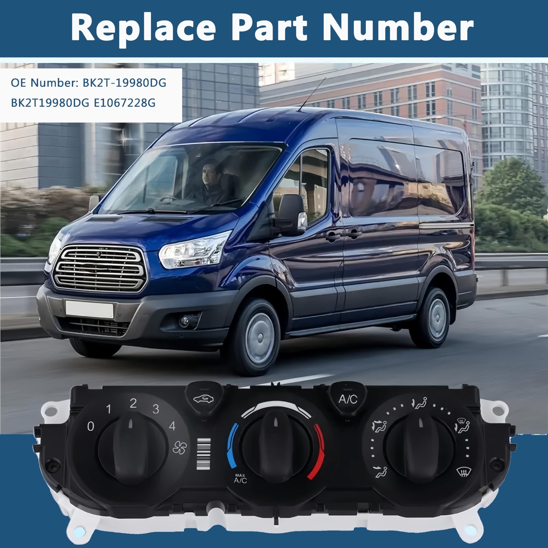Bk2T-19980-Dg Air Conditioning Control Module Air Conditioning Panel Switch Suitable for Ford