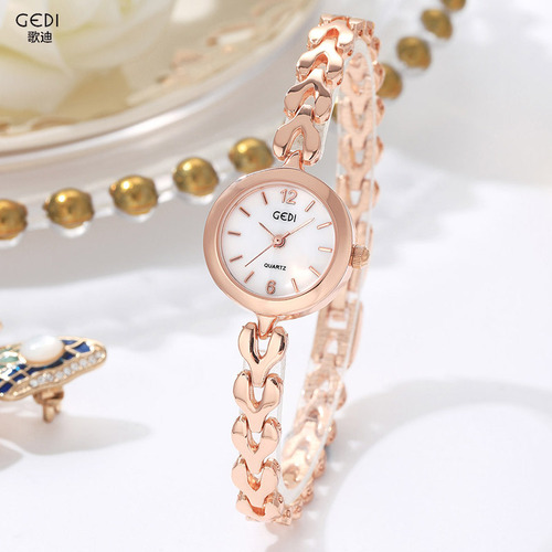 GODI New Small Dial Student Chain Simple Elegance Small Watch Women's INS Quartz Watch 