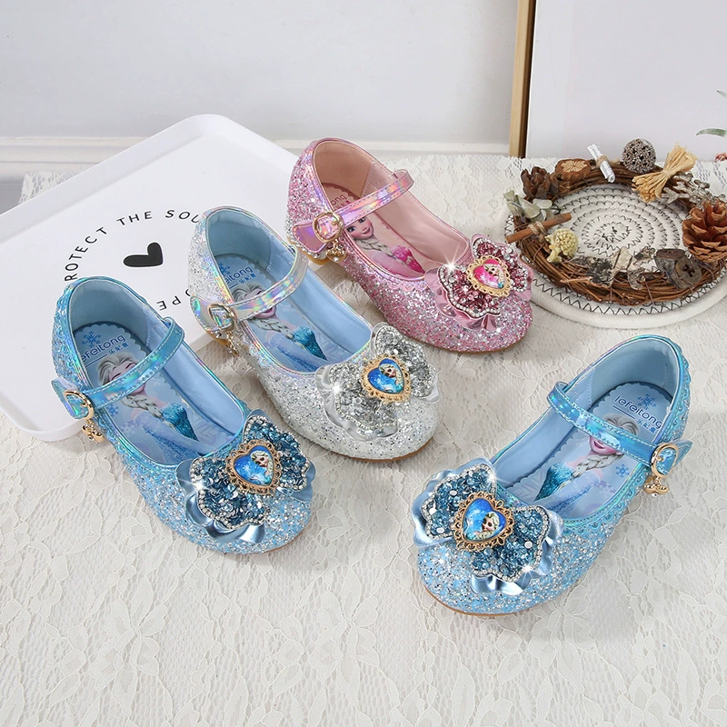 Footwear for princess high heels, children's nail sequins, shoes for leather shoes, new collection