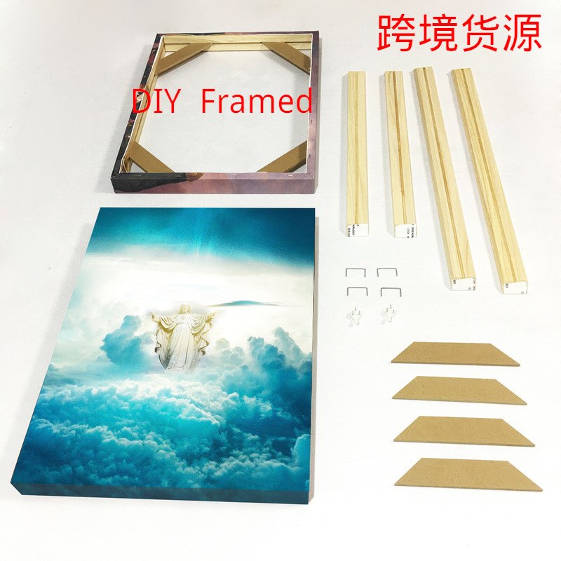 Amazon cross-border poster frame solid wood DIY photo frame 16*20 inch 18*24 inch inner frame manufacturers wholesale