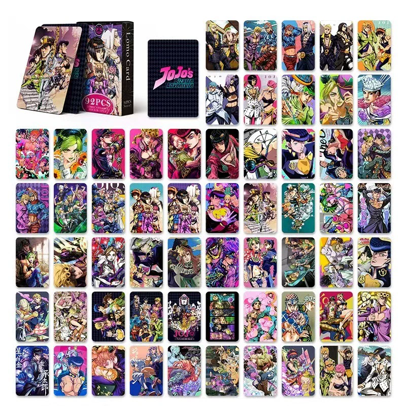 Новая упаковка из 92 шт., аниме-карточка Xiaolin, JoJo Wonderful Adventure, фотокоробка, двусторонняя ЛОМО-карточка