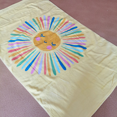 出口美國PBK純棉活性印花兒童浴巾沙灘巾多花色爆款官網同步