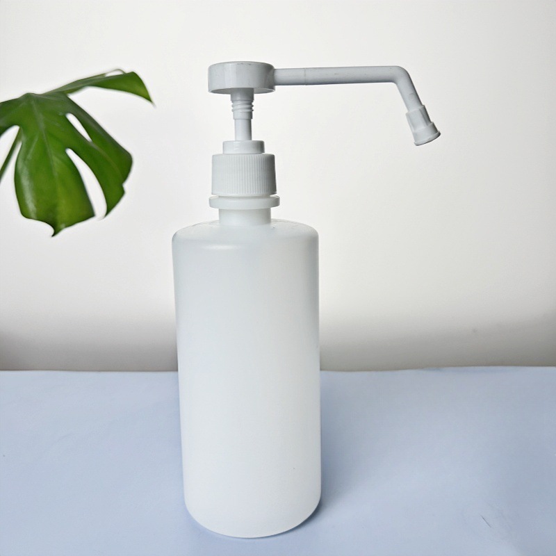 白色按压泵头消毒液瓶子 大容量简约家用洗手液瓶 高颜值塑料瓶