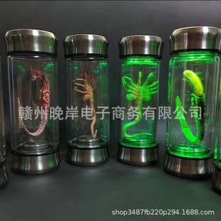 Alien Luminous Jar, Alien Specimen, Face-Hugging Insect Embryo Glass Jar, Movie Prop Replica, Home Decoration