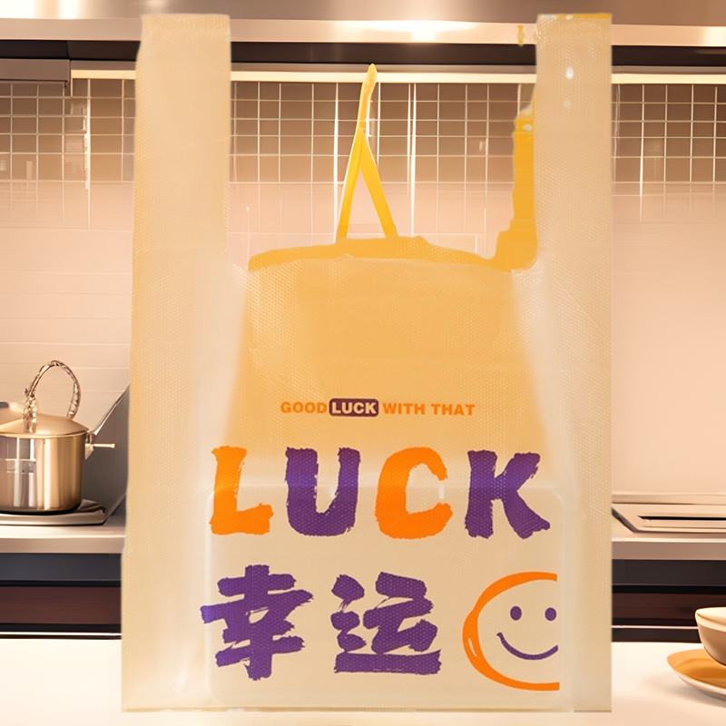 [Full 4 minus 1] Catering Take-out Packaging Portable Commercial Supermarket Increase Thickened Vest Food Grade Plastic Bag