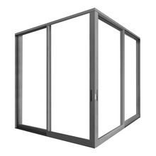 澳洲双层钢化玻璃推拉门阳台庭院高端铝合金庭院门口袋隐藏堆叠门