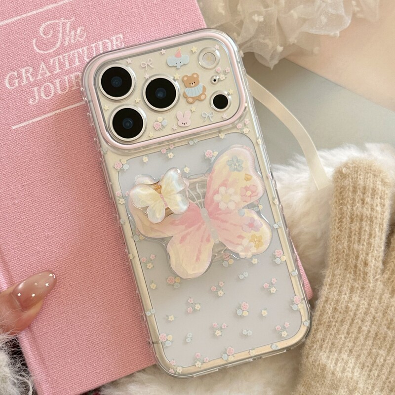 Floral Butterfly Apple 17Promax Mobile Phone Case Suitable for Iphone18 15 High Appearance Value 13 Soft 16 Transparent and Fresh Floral Butterfly Apple 17Promax Mobile Phone Case Suitable for Iphone18 15 High Appearance Value 13 Soft 16 Transparent and Fresh