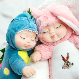 Soothing Doll Reborn Doll Baby Simulation Doll Plush Doll Cross-Border Supply Baby Soft Glue