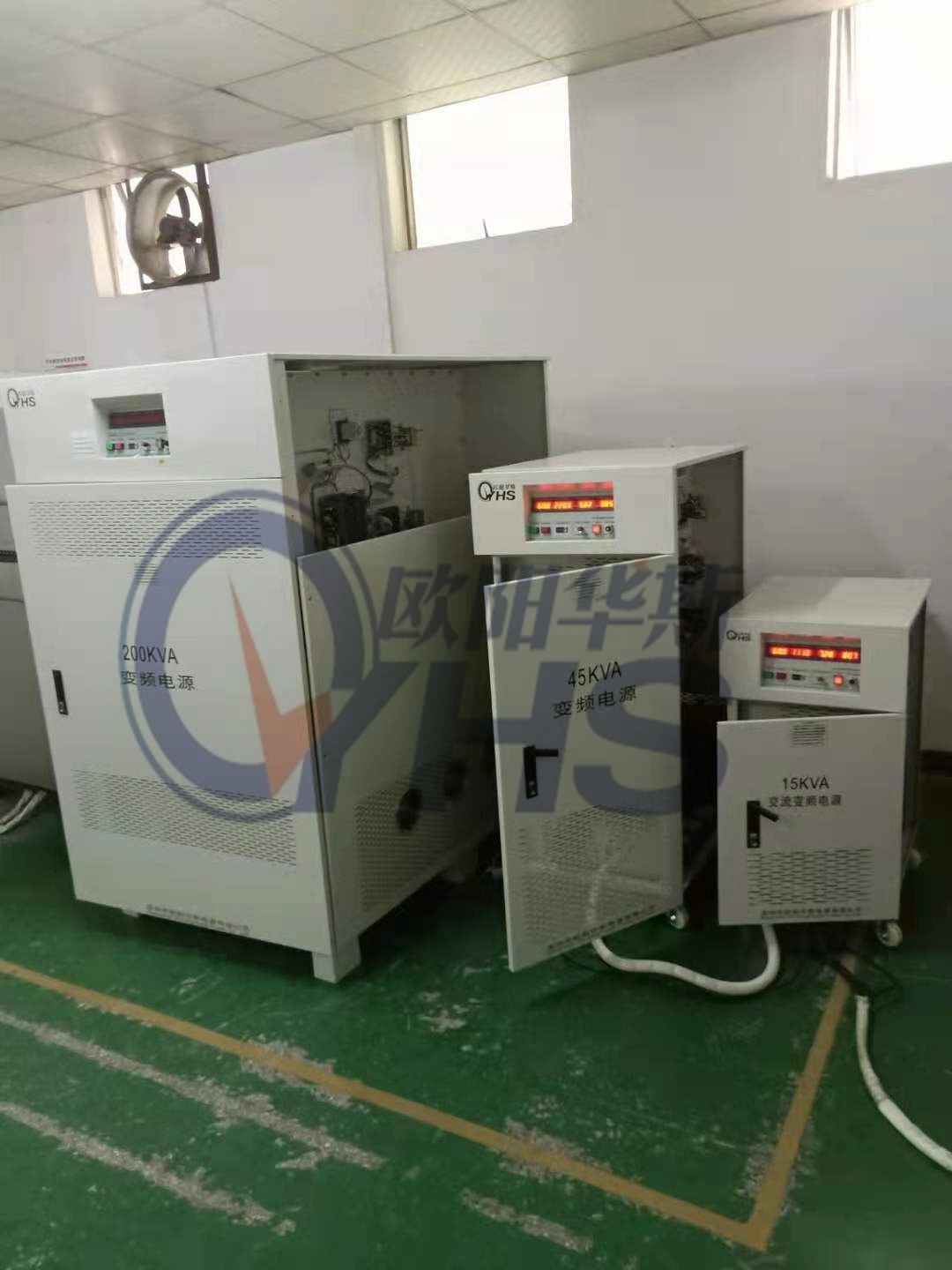 三相45KVA变频电源和三相15KVA变频电源出货湖州，测试设备使用