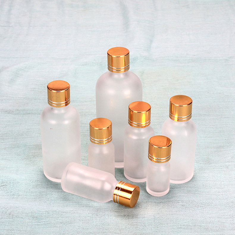 Esencia líquido sub-embalaje botella de vidrio viaje portátil esmerilado botella de aceite esencial botella cosmética Loción Botella de spray botella de muestra pequeña