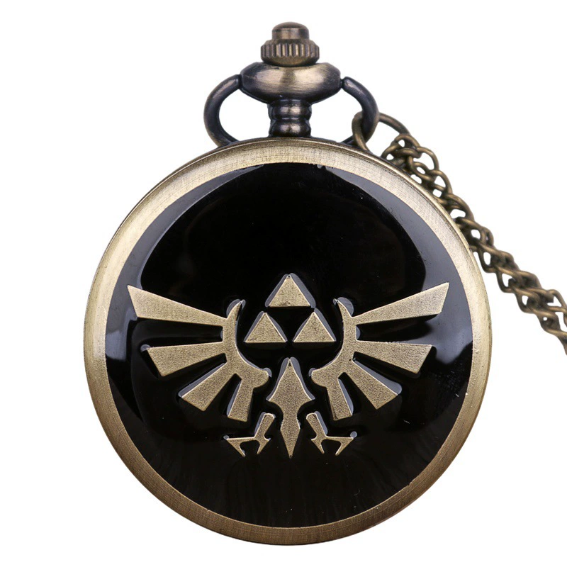 Скелет S Бог ретро бронза падает большой карманные часы игры Zelda Легенда тема шаблон на складе партии опубликовано