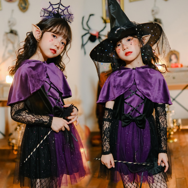 Children's purple dress