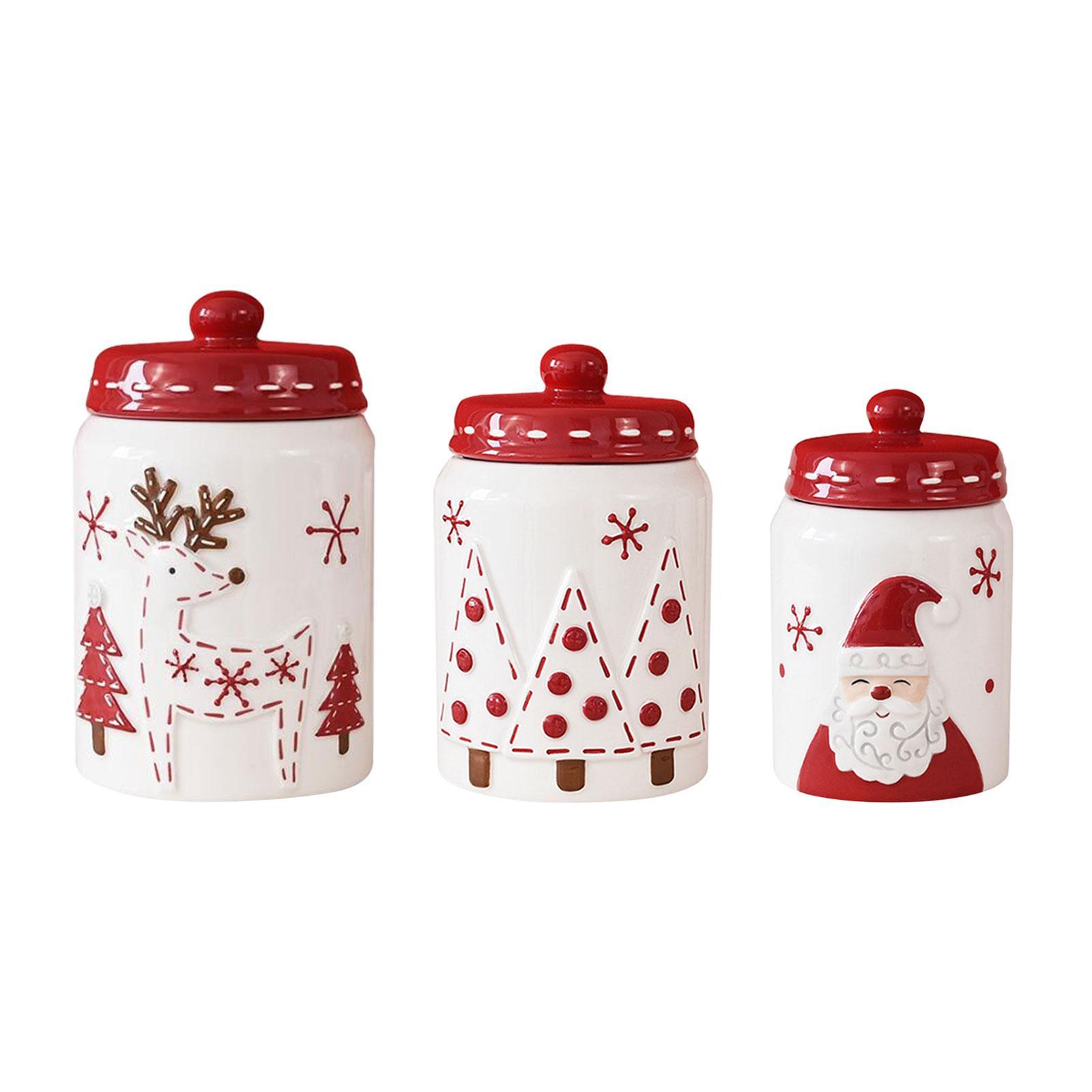 Cerámica de viento de Navidad, cubierta de cinta, almacenamiento sellado, cerámica de viento de Navidad, condimento de cerámica, taza de cerámica de Navidad