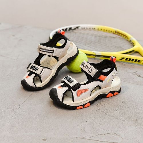 Boys' Sporty Summer Sandals for Children, Soft Sole, Magic Tape Adhesive, Cute Baby Shoes
