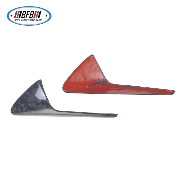 100% Real Carbon Fiber Marble Forged Fender Turn Signal Cover - For Tesla Model S X 3 - Carbon Fiber Leaf Board Steering Side Light Shell
