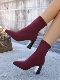 C 86652 Thin Pointed Heel Boots �������^��ѥ �W���羳