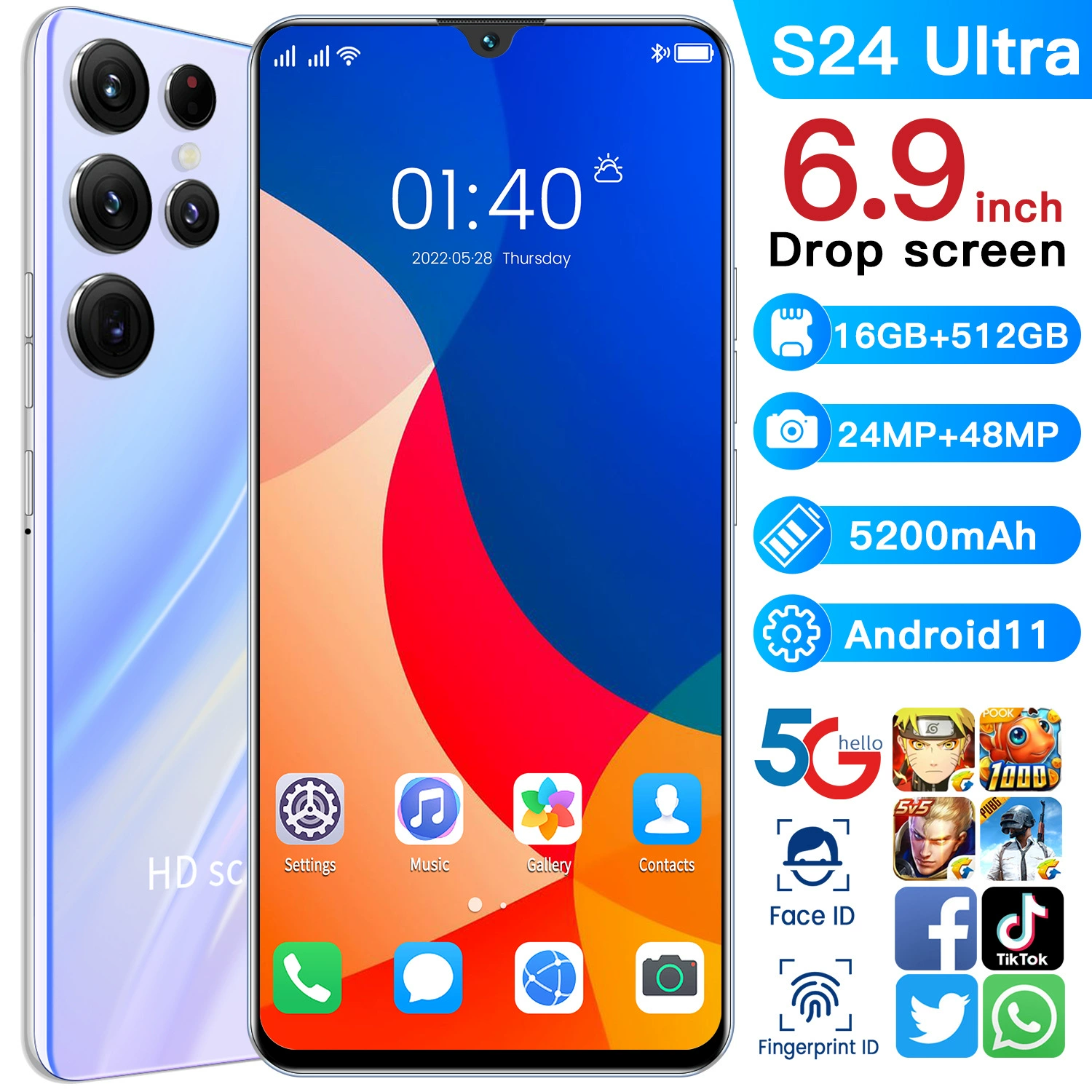 (Граница торговли), мобильный телефон, S24, S24 Ultra, 6.9 дюйма, 512 ГБ, Android 11