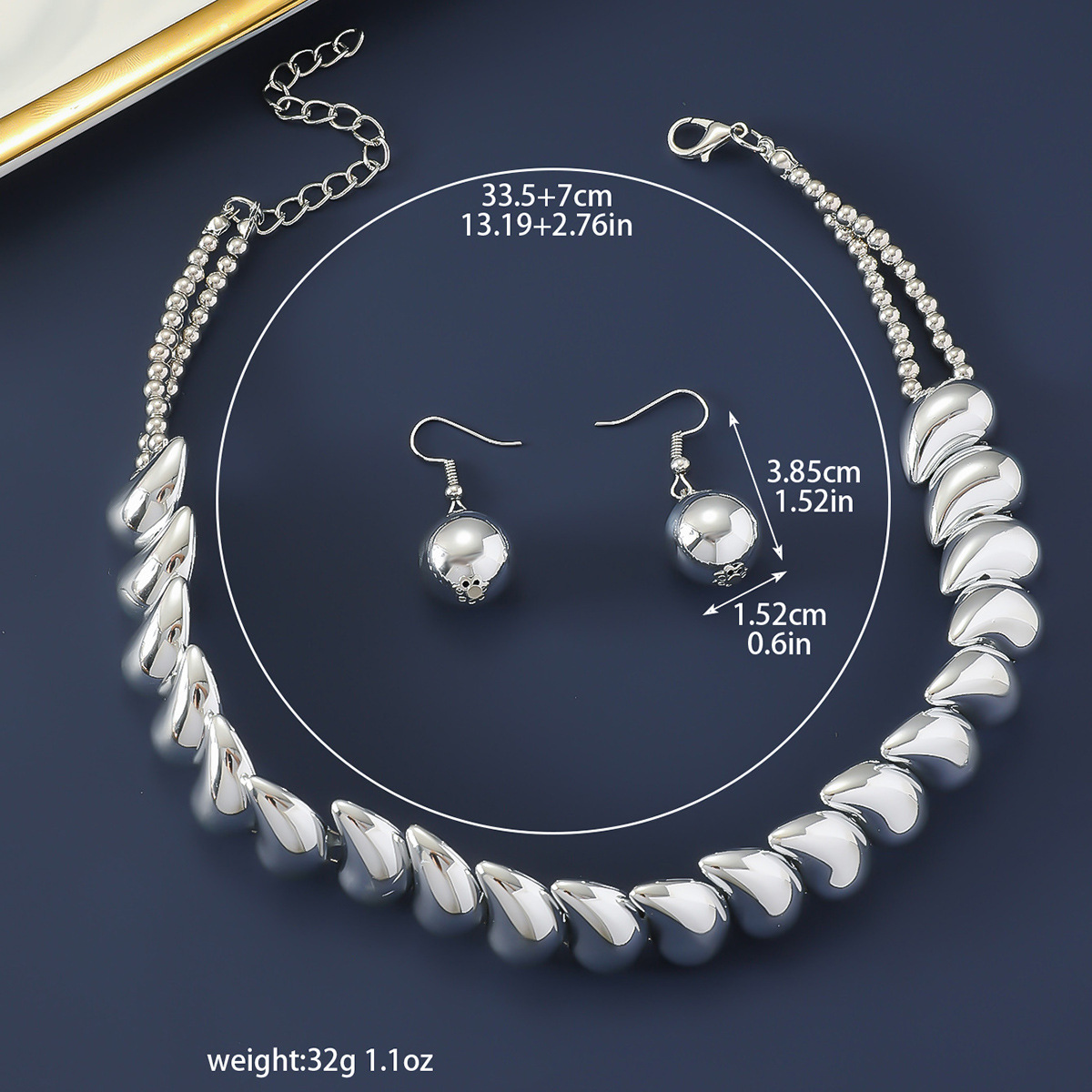 Women's Gender Casual Exaggerated Streetwear Geometric Zinc Alloy Women's Jewelry Set