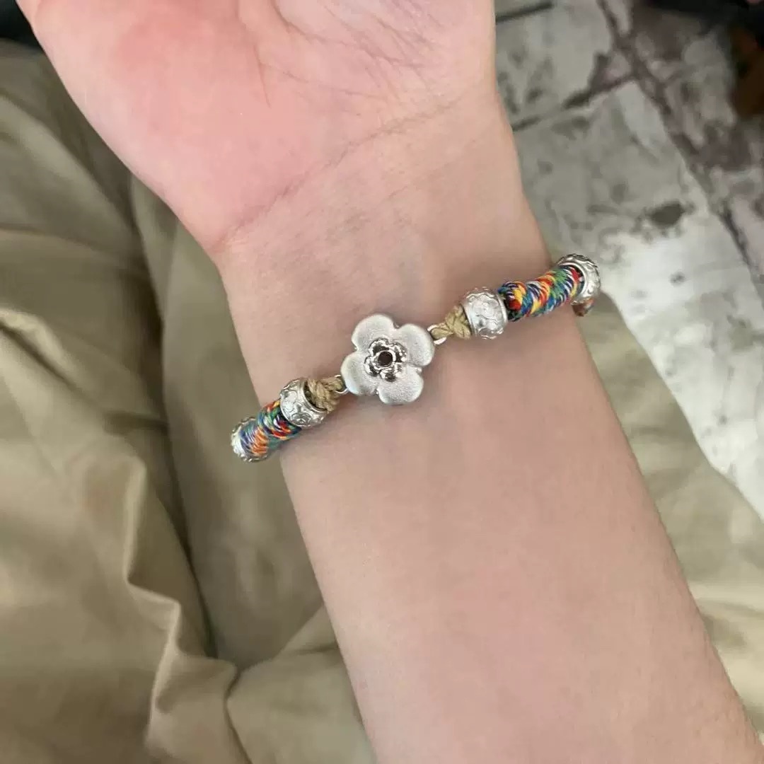 Bracciale artigianale perline stile giungla giardino monet_voghion.com