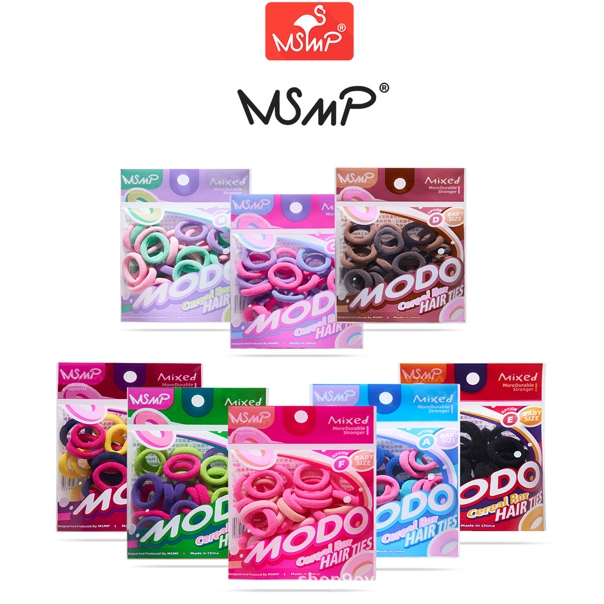 MSMP 정품 어린이 고무는 캔디 컬러 헤어 넥타이 다채로운 헤어 링 타월 링이 소녀의 아기의 머리를 치지 않습니다.