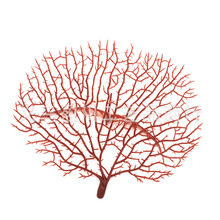 29*24cm软体塑料仿真孔雀假珊瑚树枝 鱼缸装饰植物水草造景海铁树