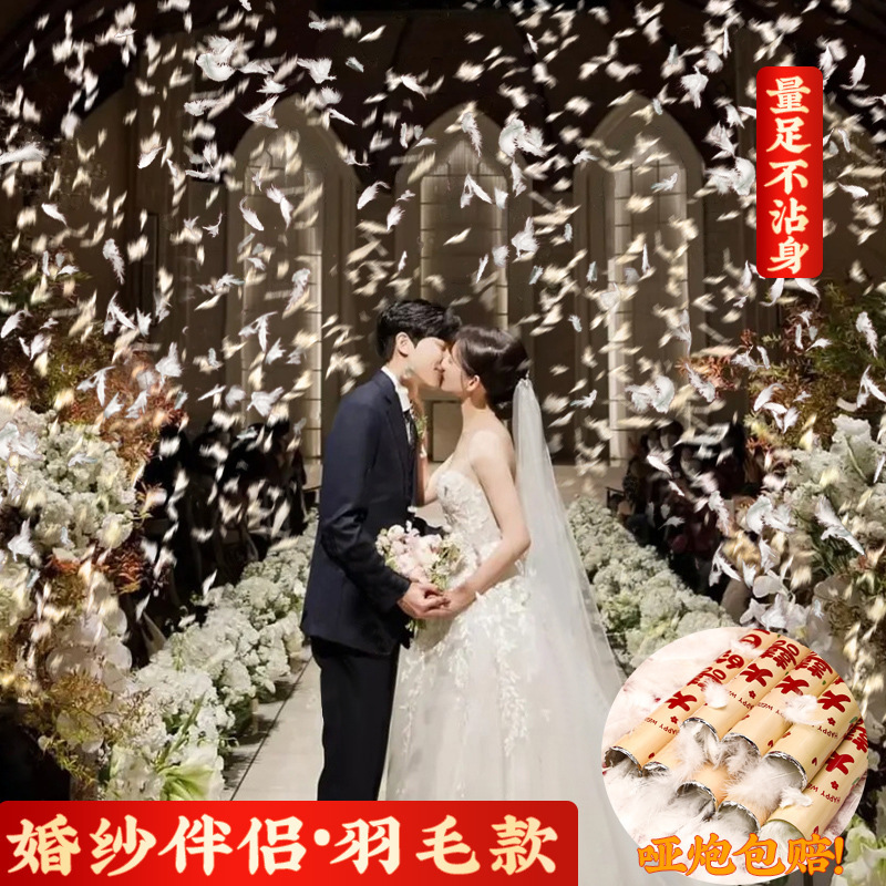 Feather Salute Gun Wedding Hand-held Firework Gift Barrel Gun Firework Barrel Firework Gun Wedding Spray Barrel Gift Barrel