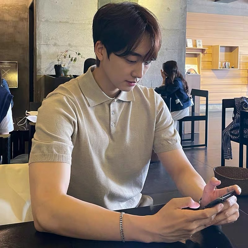 Verano delgado hombre delgado casual camisa POLO camiseta de moda manga corta estilo coreano marea comercio exterior fábrica transfronteriza al por mayor