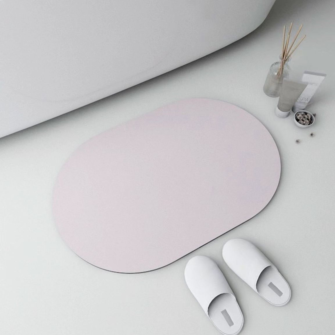 Simple Entrance Soft Diatomite Absorbent Non-slip Floor Mat, Bathroom Rug, Carpet, Home Toilet Door Mat_voghion.com