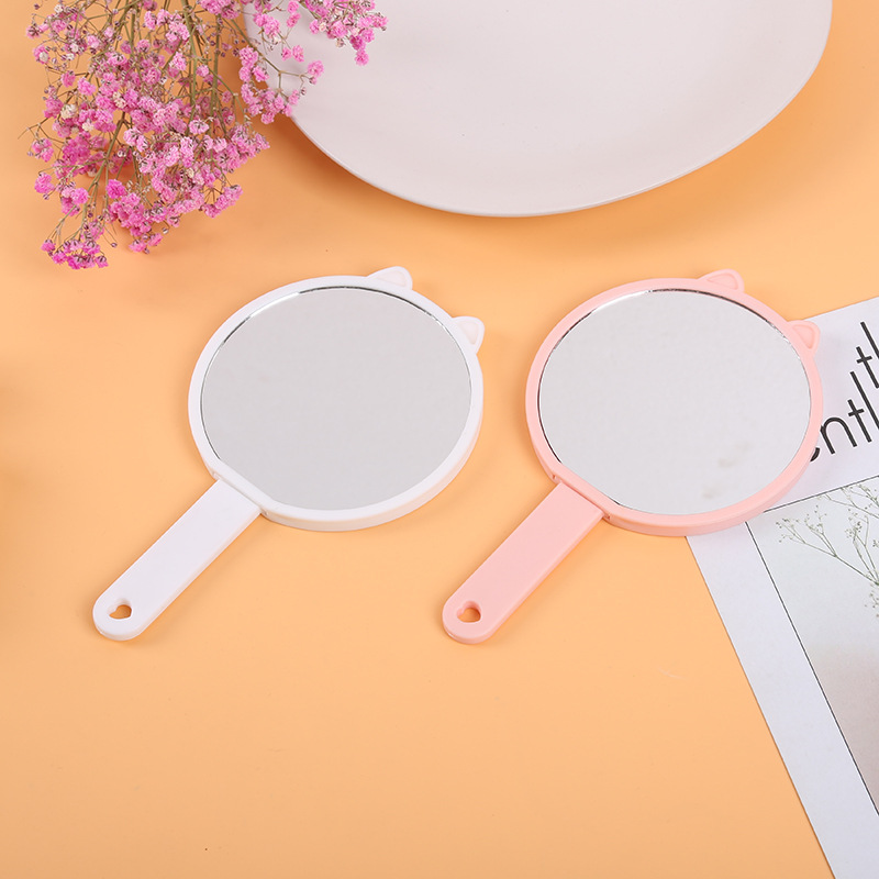 Cute handheld mirror, handle for students, internet celebrity