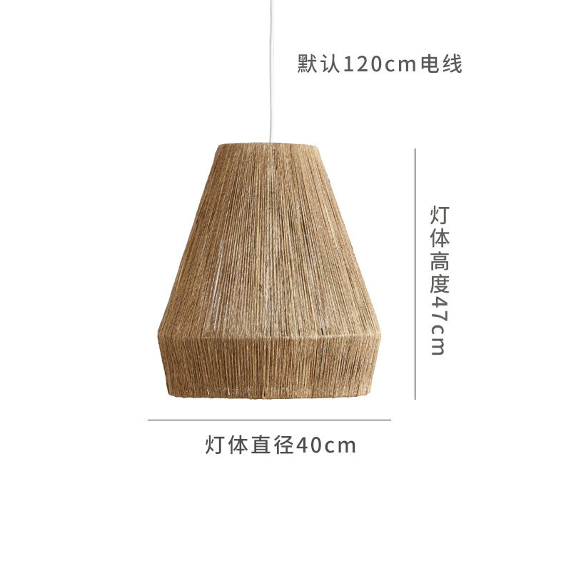 Jiji estilo araña restaurante bar B & B salón dormitorio Lámpara decorativa japonesa hecha a mano cuerda de cáñamo tejido lámparas Retro