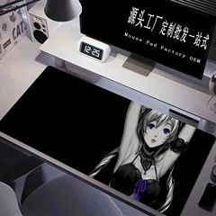 日系黑色动漫超大号鼠标垫尺寸可选防滑底耐脏游戏办公耐磨耐用款