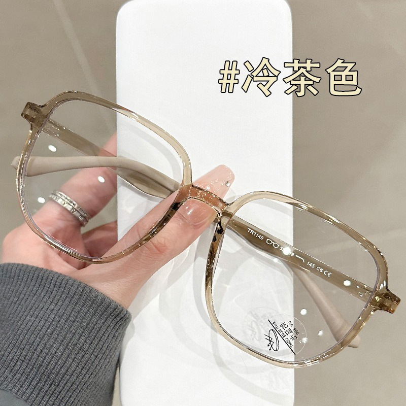 安科超輕TR90大框近視眼鏡女可配有度數大臉顯臉小素顏眼鏡架1149