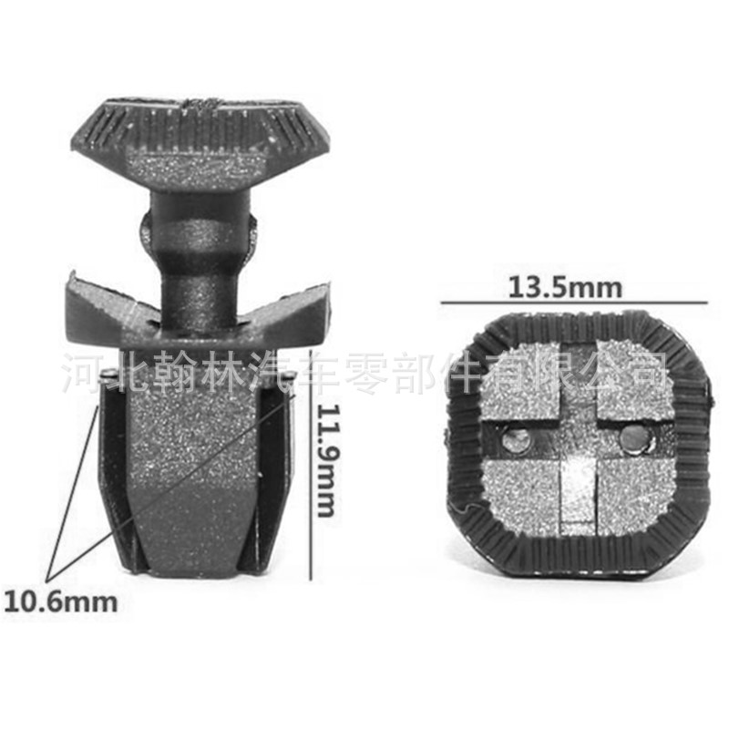 12792092适用SAAB萨博93电池盖固定六角螺母铆钉夹膨胀穿心钉卡扣