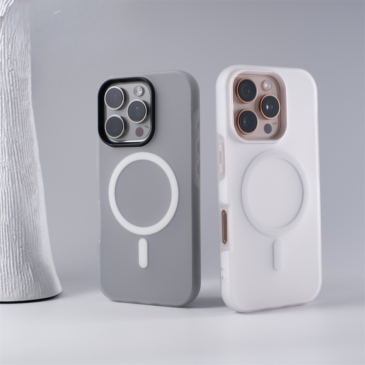 Funda Magnética con Efecto Gel de Dopamina para iPhone 17, Acabado Mate, Sensación de Piel, Funda Protectora Simple Anti-Caídas para Apple 16