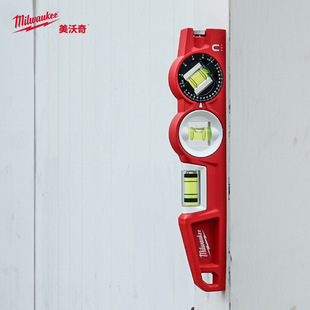 Milwaukee Imported High-Precision Aluminum Alloy Level with Magnetic Three-Bubble Spirit Level